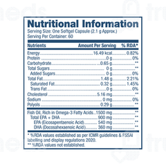 Gnc Triple Strength Fish Oil Plus Coq 10 Capsule 60