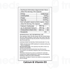 La Natures Calcium & Vitamin D3 Capsule 60
