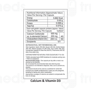 La Natures Calcium & Vitamin D3 Capsule 60