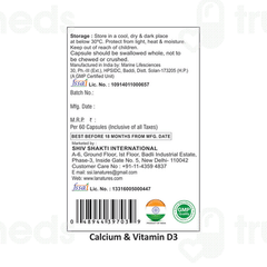 La Natures Calcium & Vitamin D3 Capsule 60