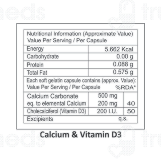 La Natures Calcium & Vitamin D3 Capsule 60