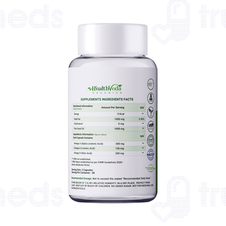 Health Veda Organics Vegan Omega 3 6 9 Flaxseed Oil 1000mg Capsule 60