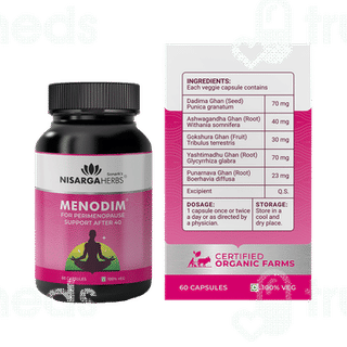 Nisarga Herbs Menodim Veg Capsule 60