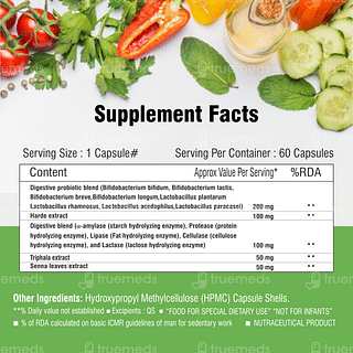 The Curens Refreshen Advanced Simplify Digestion Veg Capsule 60