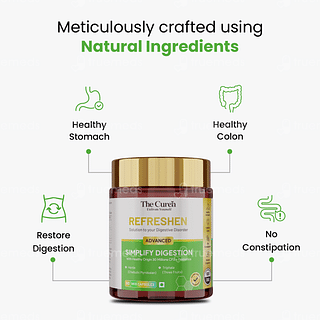 The Curens Refreshen Advanced Simplify Digestion Veg Capsule 60
