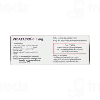 Vidatacro 0.5mg Capsule 10
