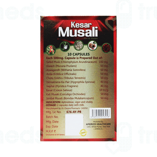 Dr Chopra Kesar Musali Capsule 10
