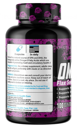 Sap Nutrition Omega 3 Flax Seed Capsule 60