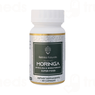Nethika Naturals Moringa Spirulina & Wheatgrass Capsule 60