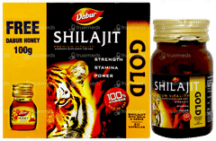 Dabur Shilajit Gold Capsule 20 With Dabur Honey 100gm Free