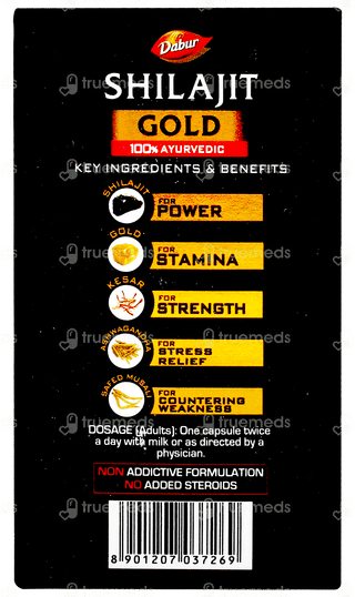 Dabur Shilajit Gold Capsule 20 With Dabur Honey 100gm Free