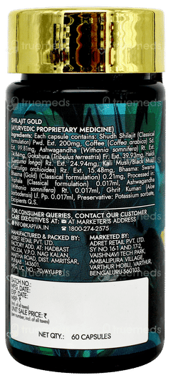 Kapiva Gym Foods Shilajit Gold Capsule 60