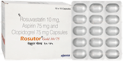 Rosutor Gold 10/75 Capsule 15