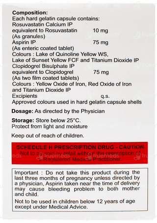 Rosutor Gold 10/75 Capsule 15