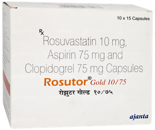 Rosutor Gold 10/75 Capsule 15