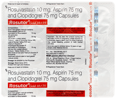 Rosutor Gold 10/75 Capsule 15