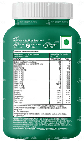 Arth Hair Nails & Skin Support Capsule 60