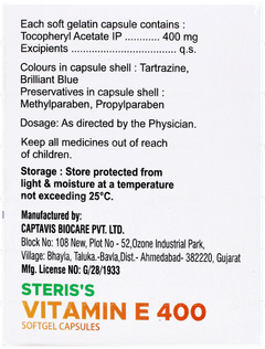 Steriss Vitamin E 400 Capsule 10