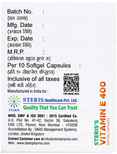 Steriss Vitamin E 400 Capsule 10