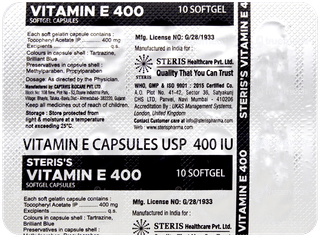 Steriss Vitamin E 400 Capsule 10