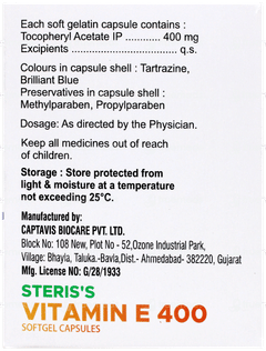 Steris Vitamin E 600 Capsule 10