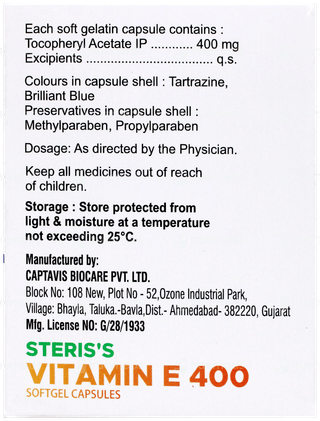 Steris Vitamin E 600 Capsule 10