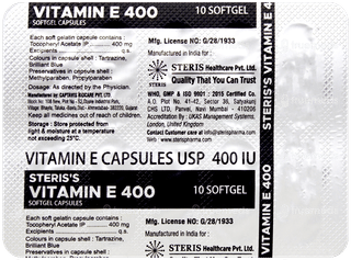 Steris Vitamin E 600 Capsule 10