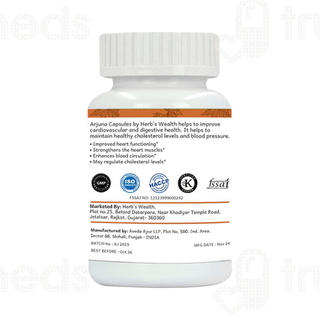 Herbs Wealth Arjuna Veg Capsule 60