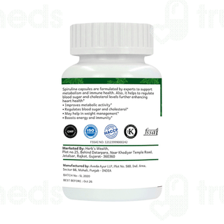 Herbs Wealth Spirulina Veg Capsule 60