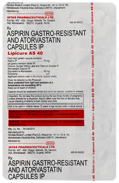 Lipicure As 40mg Capsule 10