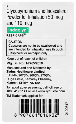 Indaglyn 50/110mcg Respicaps 30