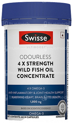 Swisse Ultiboost Odourless 4x Strength Wild Fish Oil Concentrate Capsule 60