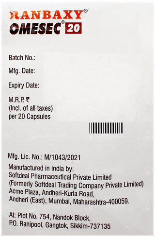 Omesec 20 Capsule 20