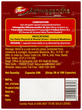 Dabur Ashwagandha Capsule 20