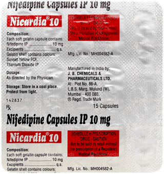 Nicardia 10 Capsule 15