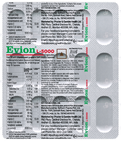 Evion L-5000 |4-in-1 Formula For Liver Health | Hepatoprotection | Anti-oxidant Action 2 Pack Of 15 Capsules Evion L-5000 |4-in-1 Formula For Liver Health | Hepatoprotection | Anti-oxidant Action 2 Pack Of 15 Capsules