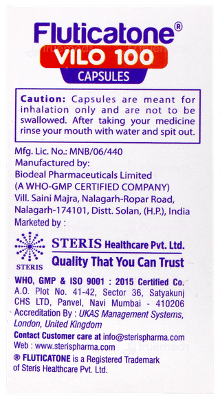 Fluticatone Vilo 100 Capsule 30