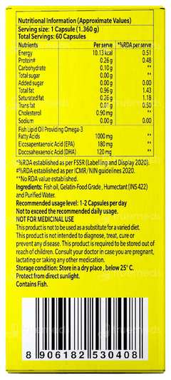 Seacod Omega 3 Fish Oil 1000mg Capsule 60