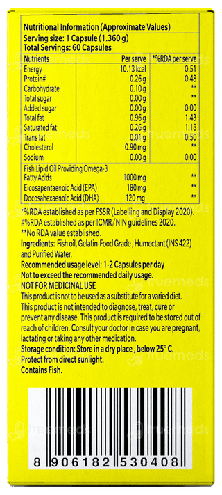 Seacod Omega 3 Fish Oil 1000mg Capsule 60