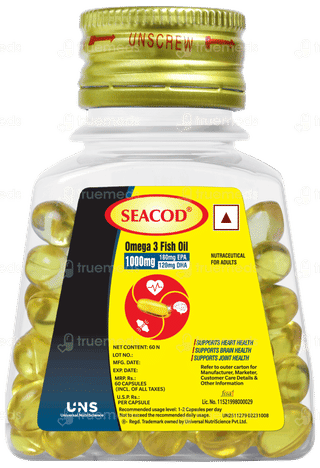 Seacod Omega 3 Fish Oil 1000mg Capsule 60