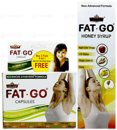 Jolly Fat Go Buy 2 Pack Of 60 Capsules & Get Fat Go Honey Syrup 250Ml Free