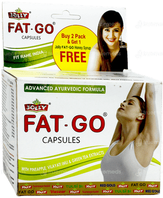 Jolly Fat Go Buy 2 Pack Of 60 Capsules & Get Fat Go Honey Syrup 250Ml Free