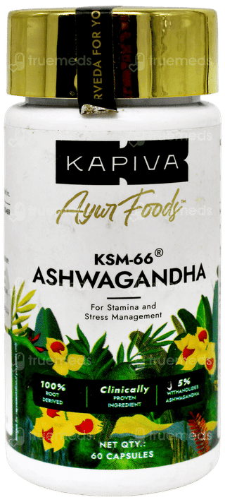 Kapiva Ayur Foods Ksm 66 Ashwagandha Capsule 60