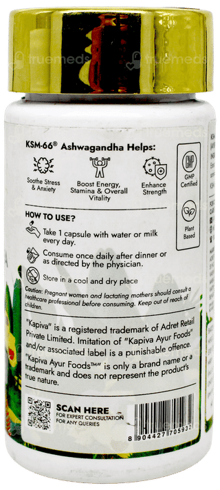Kapiva Ayur Foods Ksm 66 Ashwagandha Capsule 60