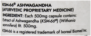 Kapiva Ayur Foods Ksm 66 Ashwagandha Capsule 60