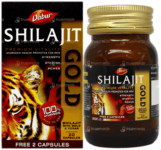Dabur Shilajit Gold Capsule 20 +2 Free