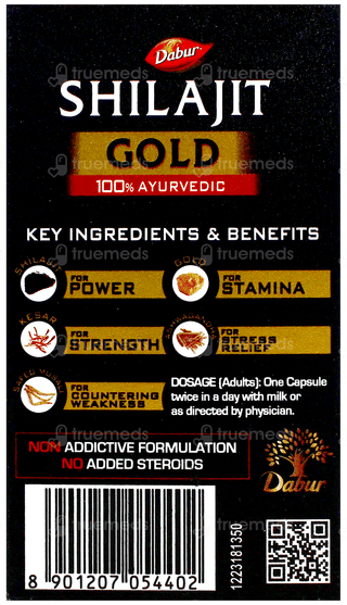 Dabur Shilajit Gold Capsule 20 +2 Free