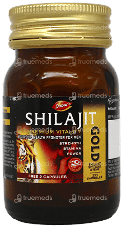 Dabur Shilajit Gold Capsule 20 +2 Free