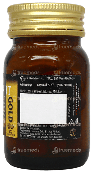 Dabur Shilajit Gold Capsule 20 +2 Free
