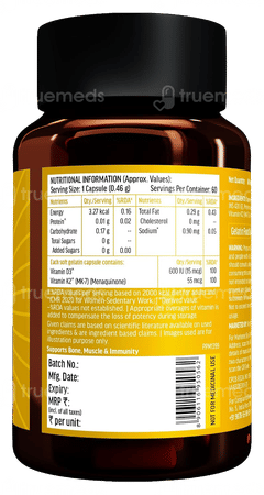 Healthkart Hk Vitals Vitamin D3 + K2 Capsule 60
